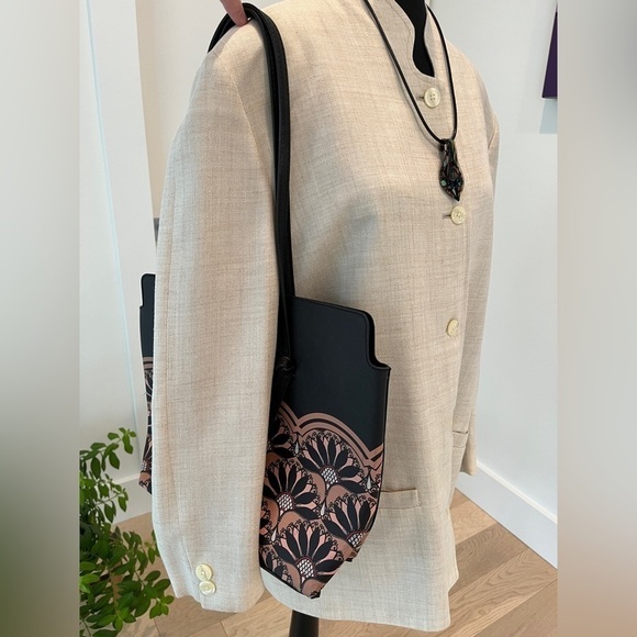 JAEGER Vintage Cream Linen Blend Lined Long Jacket Neutral Coastal Classic Chic - Picture 5 of 17